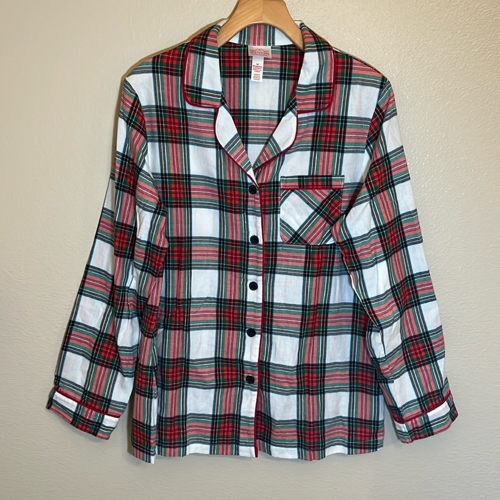 *3/$15* Wondershop Target Plaid Button Christmas Cotton Sleepwear Pajama Shirt